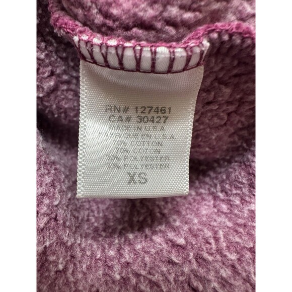 Wildfox Women's XS Venice Beach Pullover Cropped Sweatshirt Oversized Plum - Picture 8 of 11